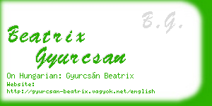 beatrix gyurcsan business card